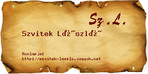 Szvitek László névjegykártya